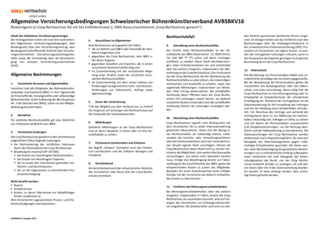 thumbnail of Coop Rechtsschutz AVB SBKV16 Ausgabe 2019